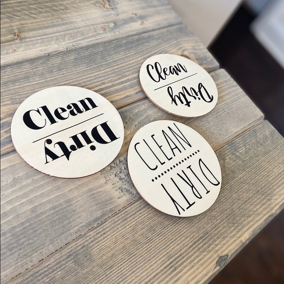 Farmhouse Rae Dunn Clean/Dirty Magnet for Kitchen - Picture 6 of 6